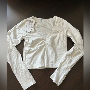 Brandy Melville white long sleeve top
